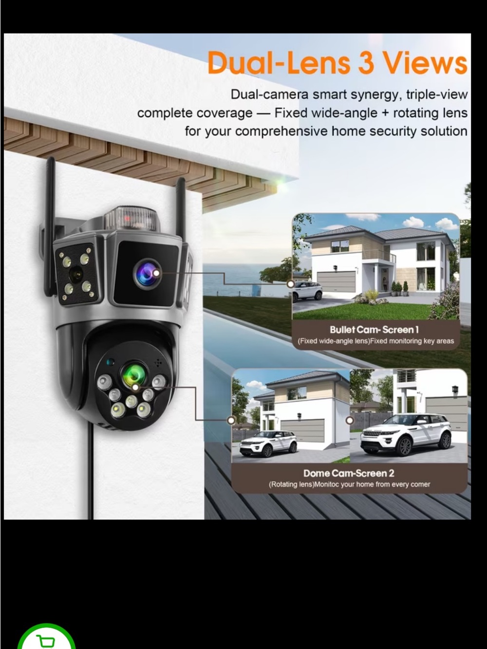 eva mendes for New York & Company Black and Gray Dual-Lens Security Camera